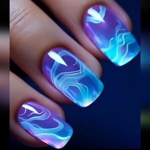 Blue Ocean Ballet Press-On Nails